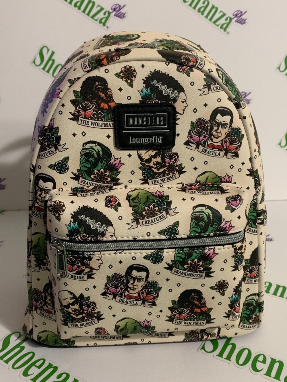 Loungefly Mini Backpack Universal Monsters Frankenstein Dracula Tattoo Art Bag